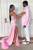Load image into Gallery viewer, Pink Notched Lapel 3 Piece Men&#39;s Prom Suits