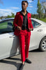 Load image into Gallery viewer, Red Notched Lapel 2 Piece Men&#39;s Prom Suits