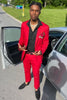 Load image into Gallery viewer, Red Notched Lapel 2 Piece Men&#39;s Prom Suits