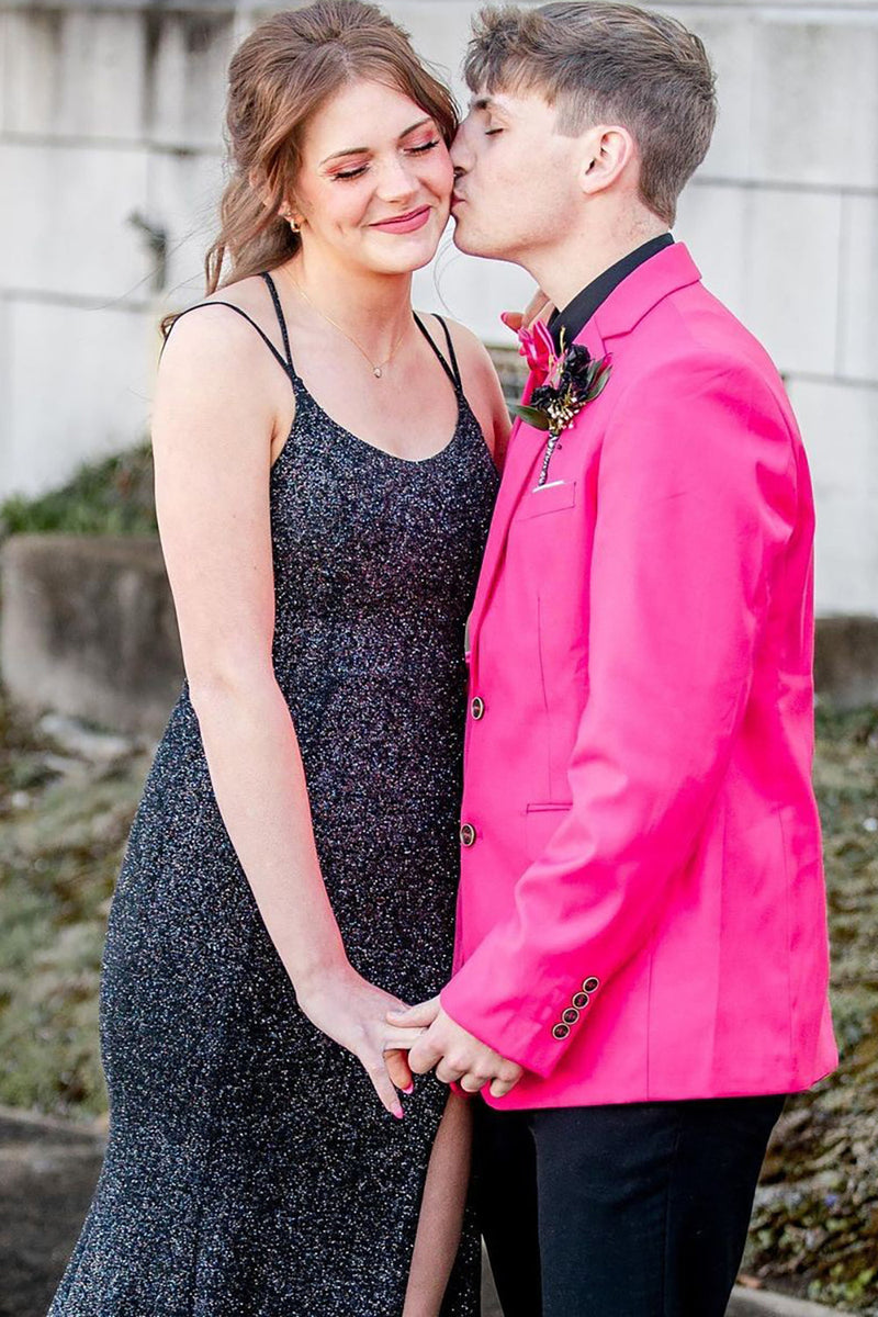Load image into Gallery viewer, Hot Pink Notched Lapel 3 Piece Prom Homecoming Suits