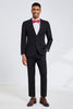 Load image into Gallery viewer, Black Notched Lapel Men Homecoming Suits