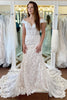 Load image into Gallery viewer, Ivory Off the Shoulder Long Lace Mermaid Wedding Dress