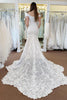 Load image into Gallery viewer, Ivory Off the Shoulder Long Lace Mermaid Wedding Dress