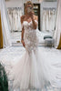 Load image into Gallery viewer, Ivory Off the Shoulder Long Lace Mermaid Wedding Dress