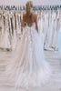 Load image into Gallery viewer, Ivory Long Tulle A-Line Wedding Dress with Lace