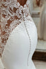 Load image into Gallery viewer, White Long Mermaid Boho Wedding Dress with Lace