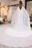 Load image into Gallery viewer, Simple White Watteau Train Boho Long Mermaid Wedding Dress