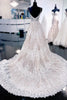 Load image into Gallery viewer, Ivory Lace A-Line Sweep Train Long Wedding Dress