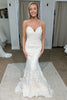 Load image into Gallery viewer, White Sweetheart Mermaid Long Lace Wedding Dress