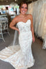 Load image into Gallery viewer, Sweetheart Ivory Corset Long Wedding Dress with Appliques