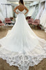 Load image into Gallery viewer, Tulle Spaghetti Straps White Long Boho Wedding Dress with Lace