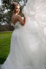 Load image into Gallery viewer, A-Line Strapless White Tulle Wedding Dress