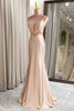 Load image into Gallery viewer, Champagne Mermaid Backless Long Prom Dress