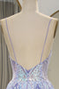 Load image into Gallery viewer, A Line Lilac Backless Long Prom Dress With Appliques