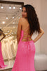 Load image into Gallery viewer, Sparkly Pink Mermaid Long Prom Dress With Slit