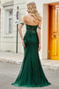 Load image into Gallery viewer, Fuchsia Mermaid Off The Shoulder Long Prom Dress with Sequins