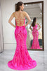 Load image into Gallery viewer, Fuchsia Mermaid Long Prom Dress With Appliques