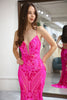 Load image into Gallery viewer, Fuchsia Mermaid Long Prom Dress With Appliques