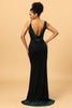 Load image into Gallery viewer, Dark Green Mermaid Velvet Backless Long Bridesmaid Dress