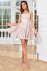 Load image into Gallery viewer, Stylish A Line Sage Printed Short Prom Dress