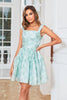 Load image into Gallery viewer, Stylish A Line Sage Printed Short Prom Dress