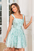 Load image into Gallery viewer, Stylish A Line Sage Printed Short Prom Dress