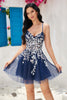 Load image into Gallery viewer, Stylish A Line Dusty Sage Spaghetti Straps Short Prom Dress With Criss Cross Back