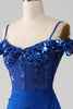 Load image into Gallery viewer, Royal Blue Long Prom Dress-6