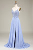 Load image into Gallery viewer, A-Line Lavender Long Prom Dress with Appliques