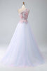 Load image into Gallery viewer, A-Line One Shoulder Pink Prom Dress with Appliques