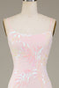 Load image into Gallery viewer, Mermaid Sparkly Pink Prom Dress with Slit