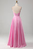 Load image into Gallery viewer, A-Line Spaghetti Straps Pink Corset Prom Dress