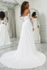 Load image into Gallery viewer, Ivory Detachable Long Sleeves Butterflies Boho Wedding Dress