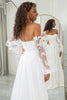 Load image into Gallery viewer, Ivory Detachable Long Sleeves Butterflies Boho Wedding Dress