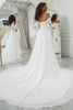 Load image into Gallery viewer, Ivory Sweetheart Detachable Flare Sleeves Boho Wedding Dress