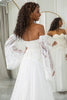 Load image into Gallery viewer, Ivory Sweetheart Detachable Flare Sleeves Boho Wedding Dress