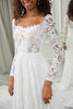 Load image into Gallery viewer, Ivory A-Line Lace Wedding Dress with Sleeves