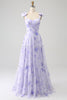 Load image into Gallery viewer, Lilac Corset Floral A-Line Long Prom Dress