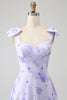 Load image into Gallery viewer, Lilac Corset Floral A-Line Long Prom Dress