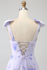 Load image into Gallery viewer, Lilac Corset Floral A-Line Long Prom Dress