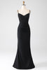 Load image into Gallery viewer, Mermaid Black Beaded Prom Dress with Ruffles