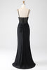 Load image into Gallery viewer, Mermaid Black Beaded Prom Dress with Ruffles