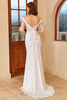 Load image into Gallery viewer, Off Shoulder White Mermaid Wedding Dress