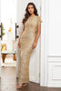 Load image into Gallery viewer, Golden Sequins Mother of the Bride Dress