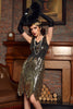 Load image into Gallery viewer, Black &amp; White Gatsby 1920s Dress