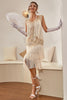 Load image into Gallery viewer, Blue Apricot Gatsby 1920s Dress with Sequins and Fringes