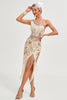 Load image into Gallery viewer, Black Spaghetti Straps Gatsby Fringed Flapper Dress