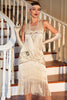 Load image into Gallery viewer, Fringed Champagne Roaring 20s Great Gatsby Dress for Party