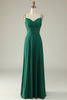 Load image into Gallery viewer, Spaghetti Straps Dark Green Long Prom Dress