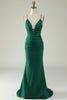 Load image into Gallery viewer, Mermaid Deep V-Neck Dark Green Long Prom Dress